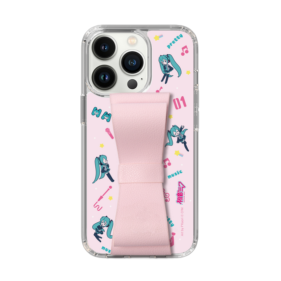 Slim Protection Case - STAND & RING RIBBON Sakura Pink［ HATSUNE MIKU - Ribbon - Instrumental - Pink ］
