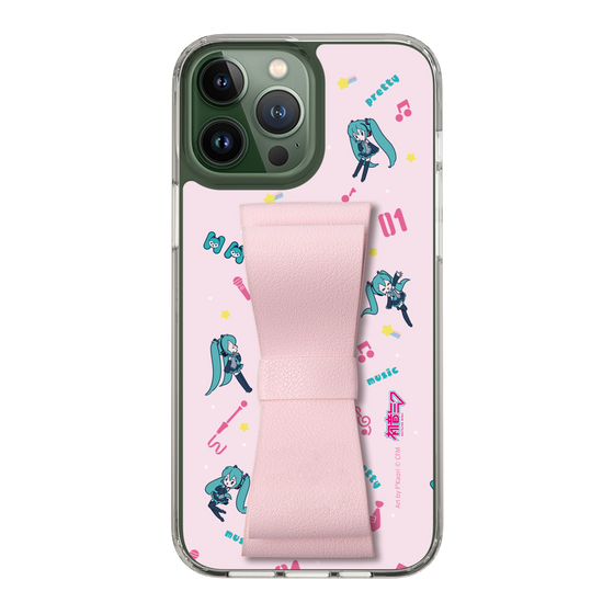 Slim Protection Case - STAND & RING RIBBON Sakura Pink［ HATSUNE MIKU - Ribbon - Instrumental - Pink ］