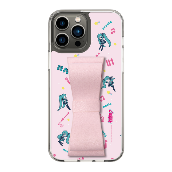 Slim Protection Case - STAND & RING RIBBON Sakura Pink［ HATSUNE MIKU - Ribbon - Instrumental - Pink ］