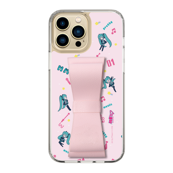 Slim Protection Case - STAND & RING RIBBON Sakura Pink［ HATSUNE MIKU - Ribbon - Instrumental - Pink ］
