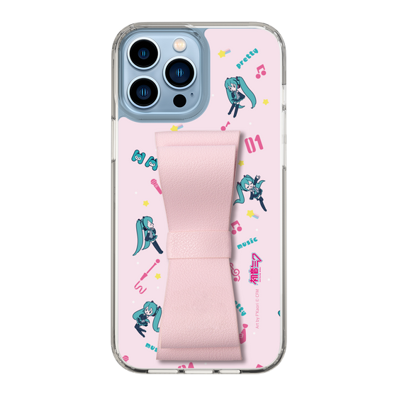 Slim Protection Case - STAND & RING RIBBON Sakura Pink［ HATSUNE MIKU - Ribbon - Instrumental - Pink ］