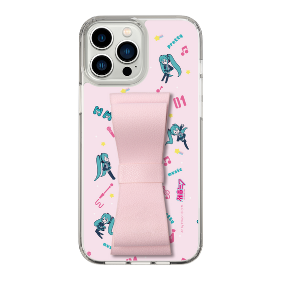 Slim Protection Case - STAND & RING RIBBON Sakura Pink［ HATSUNE MIKU - Ribbon - Instrumental - Pink ］