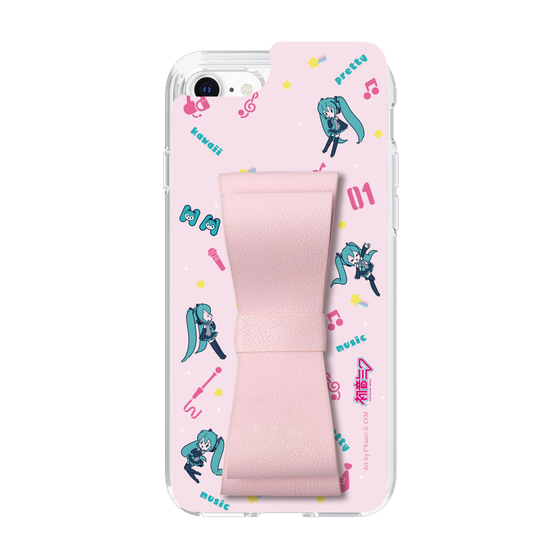 Slim Protection Case - STAND & RING RIBBON Sakura Pink［ HATSUNE MIKU - Ribbon - Instrumental - Pink ］