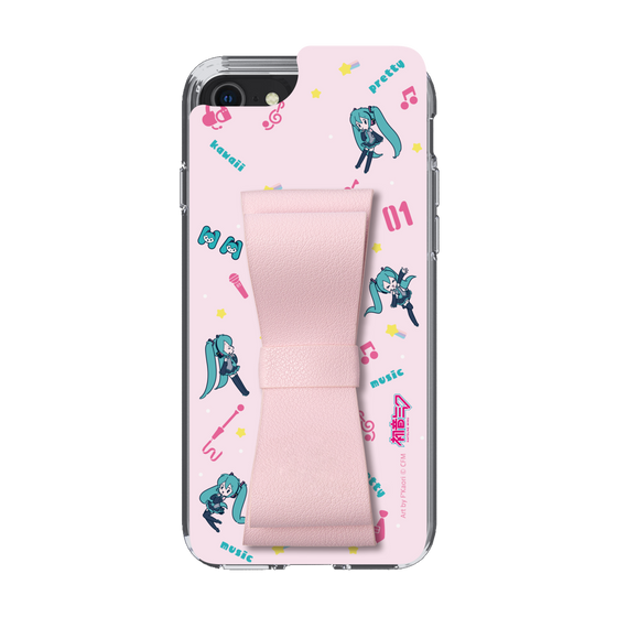 Slim Protection Case - STAND & RING RIBBON Sakura Pink［ HATSUNE MIKU - Ribbon - Instrumental - Pink ］