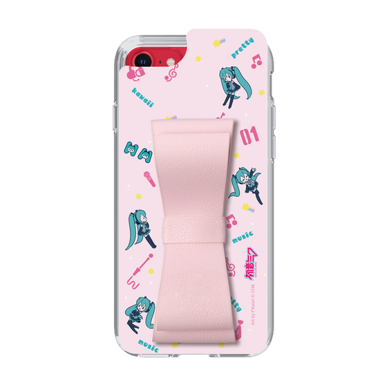 Slim Protection Case - STAND & RING RIBBON Sakura Pink［ HATSUNE MIKU - Ribbon - Instrumental - Pink ］