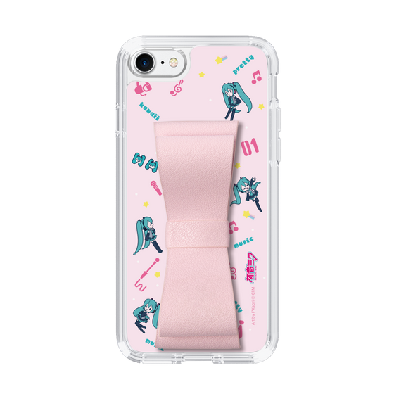 Slim Protection Case - STAND & RING RIBBON Sakura Pink［ HATSUNE MIKU - Ribbon - Instrumental - Pink ］