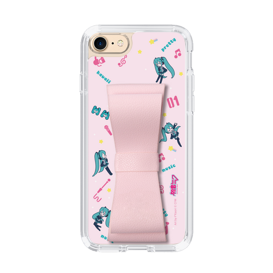 Slim Protection Case - STAND & RING RIBBON Sakura Pink［ HATSUNE MIKU - Ribbon - Instrumental - Pink ］