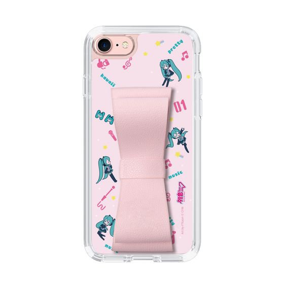 Slim Protection Case - STAND & RING RIBBON Sakura Pink［ HATSUNE MIKU - Ribbon - Instrumental - Pink ］
