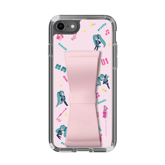 Slim Protection Case - STAND & RING RIBBON Sakura Pink［ HATSUNE MIKU - Ribbon - Instrumental - Pink ］