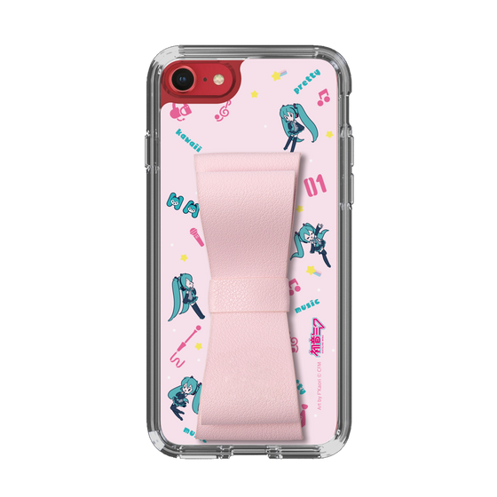 Slim Protection Case - STAND & RING RIBBON Sakura Pink［ HATSUNE MIKU - Ribbon - Instrumental - Pink ］