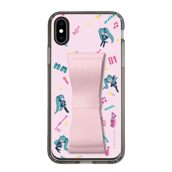 Slim Protection Case - STAND & RING RIBBON Sakura Pink［ HATSUNE MIKU - Ribbon - Instrumental - Pink ］