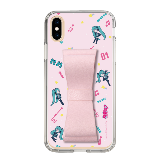 Slim Protection Case - STAND & RING RIBBON Sakura Pink［ HATSUNE MIKU - Ribbon - Instrumental - Pink ］