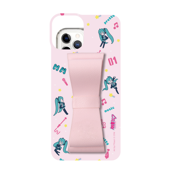 Slim Protection Case - STAND & RING RIBBON Sakura Pink［ HATSUNE MIKU - Ribbon - Instrumental - Pink ］