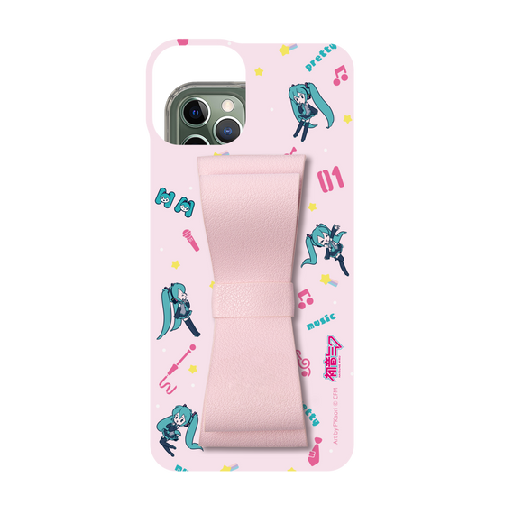 Slim Protection Case - STAND & RING RIBBON Sakura Pink［ HATSUNE MIKU - Ribbon - Instrumental - Pink ］