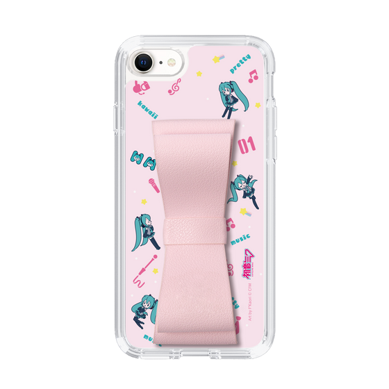 Slim Protection Case - STAND & RING RIBBON Sakura Pink［ HATSUNE MIKU - Ribbon - Instrumental - Pink ］