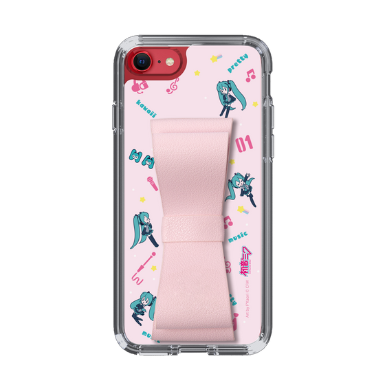 Slim Protection Case - STAND & RING RIBBON Sakura Pink［ HATSUNE MIKU - Ribbon - Instrumental - Pink ］