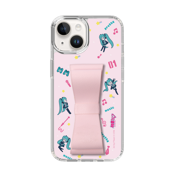 Slim Protection Case - STAND & RING RIBBON Sakura Pink［ HATSUNE MIKU - Ribbon - Instrumental - Pink ］