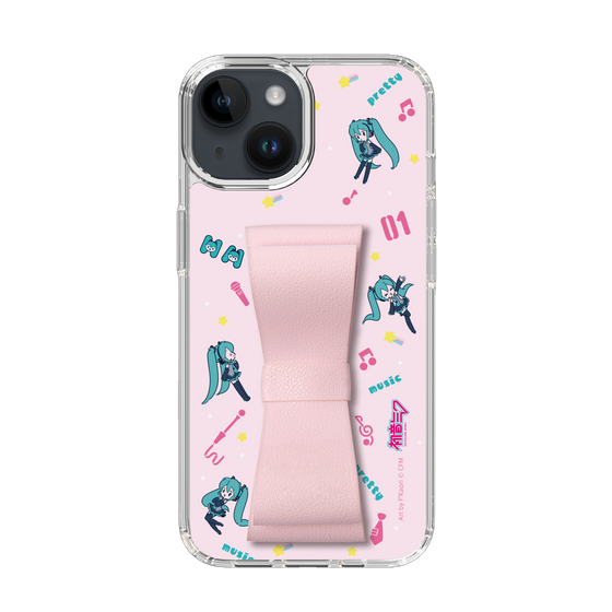 Slim Protection Case - STAND & RING RIBBON Sakura Pink［ HATSUNE MIKU - Ribbon - Instrumental - Pink ］
