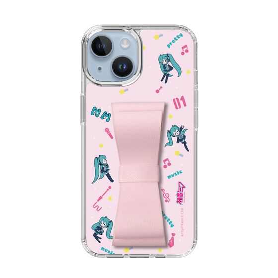 Slim Protection Case - STAND & RING RIBBON Sakura Pink［ HATSUNE MIKU - Ribbon - Instrumental - Pink ］