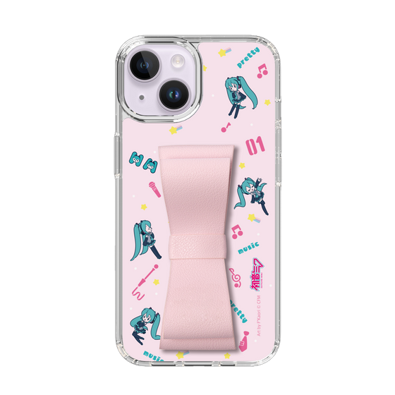 Slim Protection Case - STAND & RING RIBBON Sakura Pink［ HATSUNE MIKU - Ribbon - Instrumental - Pink ］