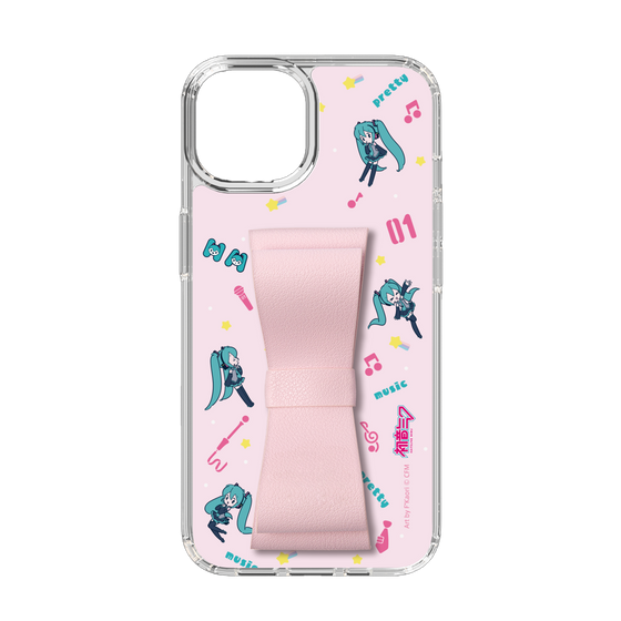 Slim Protection Case - STAND & RING RIBBON Sakura Pink［ HATSUNE MIKU - Ribbon - Instrumental - Pink ］