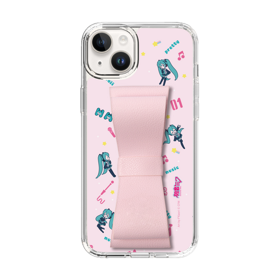 Slim Protection Case - STAND & RING RIBBON Sakura Pink［ HATSUNE MIKU - Ribbon - Instrumental - Pink ］