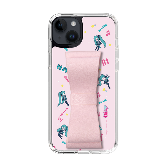 Slim Protection Case - STAND & RING RIBBON Sakura Pink［ HATSUNE MIKU - Ribbon - Instrumental - Pink ］