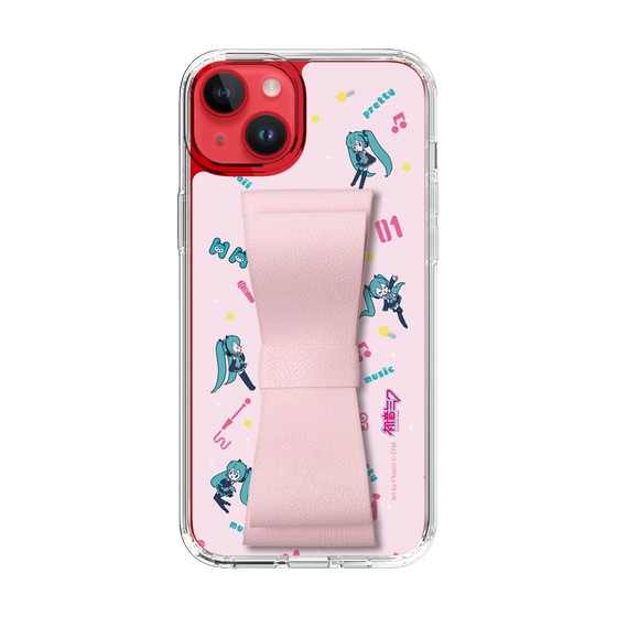 Slim Protection Case - STAND & RING RIBBON Sakura Pink［ HATSUNE MIKU - Ribbon - Instrumental - Pink ］
