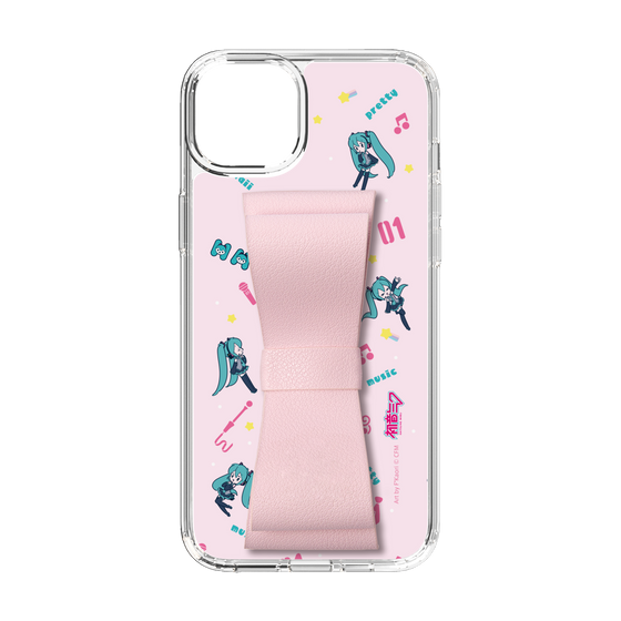 Slim Protection Case - STAND & RING RIBBON Sakura Pink［ HATSUNE MIKU - Ribbon - Instrumental - Pink ］