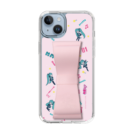 Slim Protection Case - STAND & RING RIBBON Sakura Pink［ HATSUNE MIKU - Ribbon - Instrumental - Pink ］