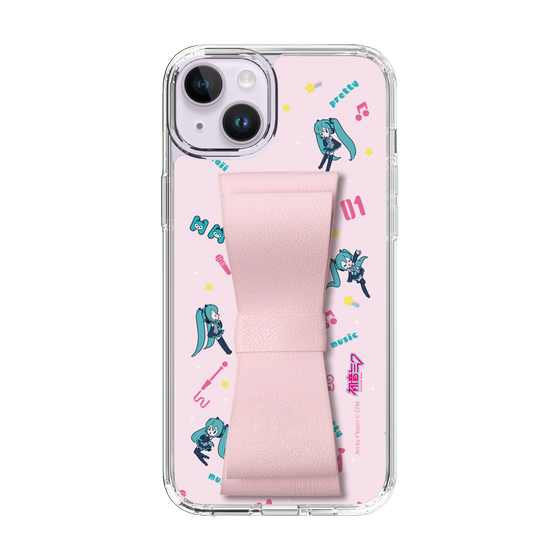 Slim Protection Case - STAND & RING RIBBON Sakura Pink［ HATSUNE MIKU - Ribbon - Instrumental - Pink ］