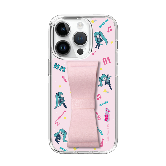 Slim Protection Case - STAND & RING RIBBON Sakura Pink［ HATSUNE MIKU - Ribbon - Instrumental - Pink ］