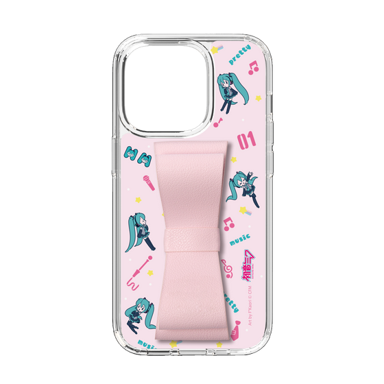 Slim Protection Case - STAND & RING RIBBON Sakura Pink［ HATSUNE MIKU - Ribbon - Instrumental - Pink ］