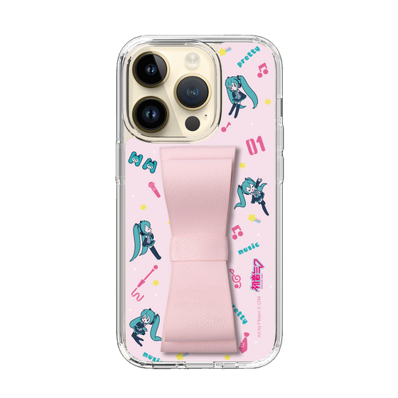 Slim Protection Case - STAND & RING RIBBON Sakura Pink［ HATSUNE MIKU - Ribbon - Instrumental - Pink ］