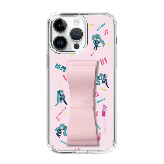 Slim Protection Case - STAND & RING RIBBON Sakura Pink［ HATSUNE MIKU - Ribbon - Instrumental - Pink ］