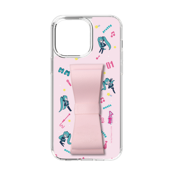 Slim Protection Case - STAND & RING RIBBON Sakura Pink［ HATSUNE MIKU - Ribbon - Instrumental - Pink ］