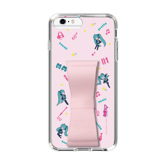 Slim Protection Case - STAND & RING RIBBON Sakura Pink［ HATSUNE MIKU - Ribbon - Instrumental - Pink ］