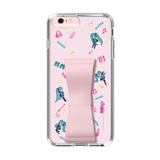 Slim Protection Case - STAND & RING RIBBON Sakura Pink［ HATSUNE MIKU - Ribbon - Instrumental - Pink ］