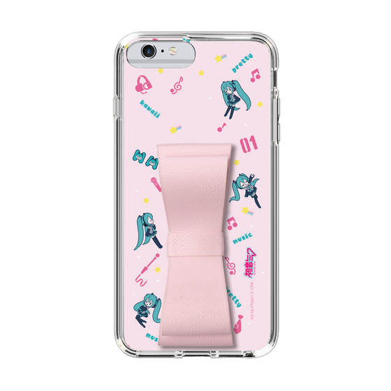 Slim Protection Case - STAND & RING RIBBON Sakura Pink［ HATSUNE MIKU - Ribbon - Instrumental - Pink ］