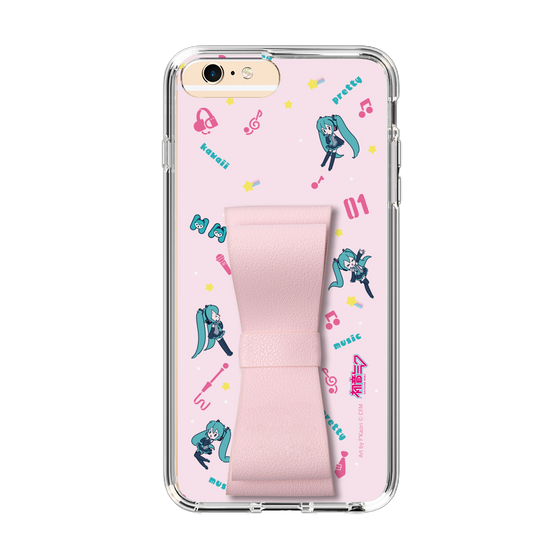 Slim Protection Case - STAND & RING RIBBON Sakura Pink［ HATSUNE MIKU - Ribbon - Instrumental - Pink ］