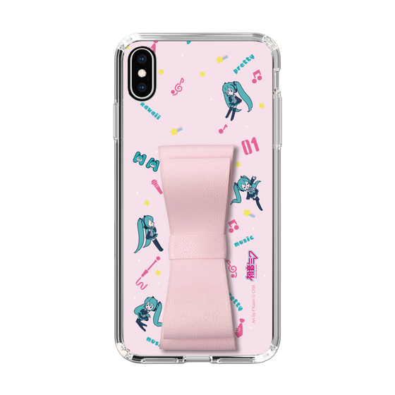 Slim Protection Case - STAND & RING RIBBON Sakura Pink［ HATSUNE MIKU - Ribbon - Instrumental - Pink ］