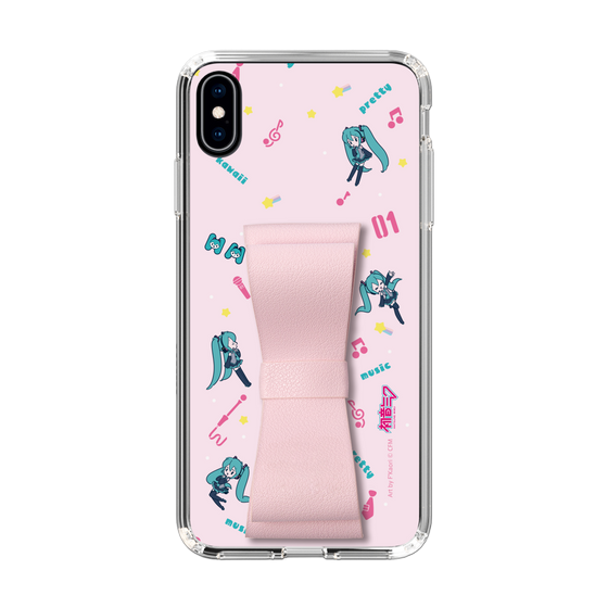 Slim Protection Case - STAND & RING RIBBON Sakura Pink［ HATSUNE MIKU - Ribbon - Instrumental - Pink ］