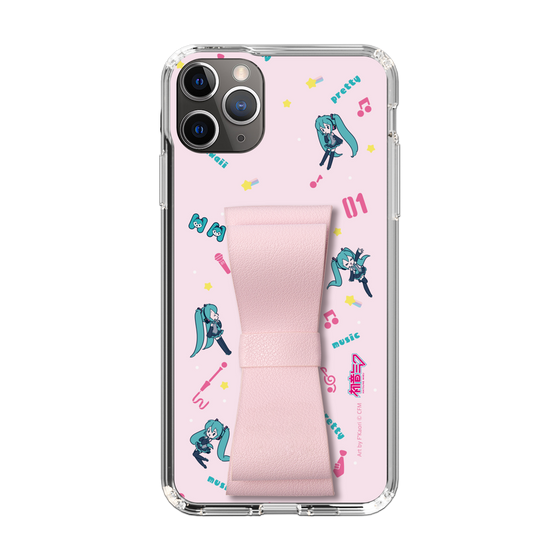 Slim Protection Case - STAND & RING RIBBON Sakura Pink［ HATSUNE MIKU - Ribbon - Instrumental - Pink ］