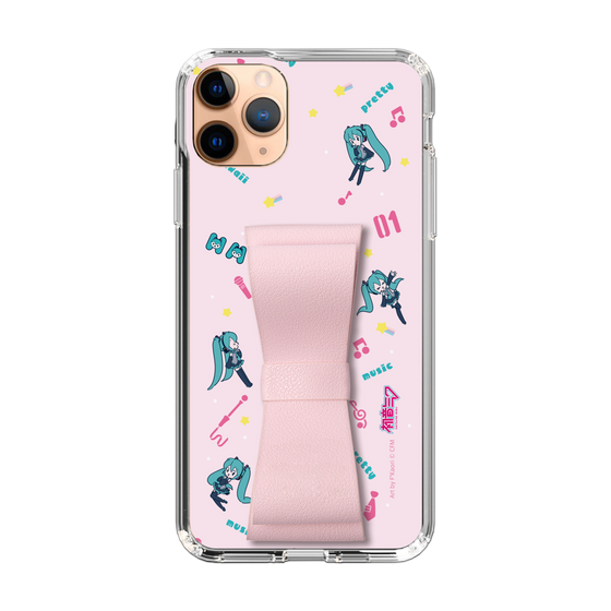 Slim Protection Case - STAND & RING RIBBON Sakura Pink［ HATSUNE MIKU - Ribbon - Instrumental - Pink ］