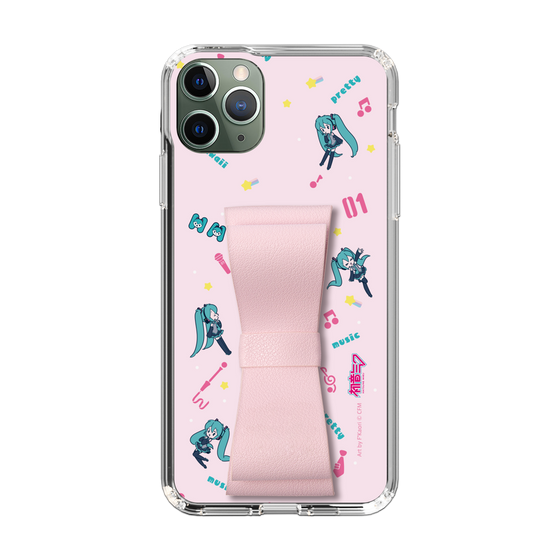 Slim Protection Case - STAND & RING RIBBON Sakura Pink［ HATSUNE MIKU - Ribbon - Instrumental - Pink ］