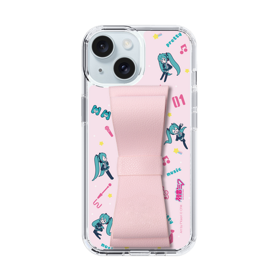 Slim Protection Case - STAND & RING RIBBON Sakura Pink［ HATSUNE MIKU - Ribbon - Instrumental - Pink ］