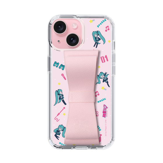 Slim Protection Case - STAND & RING RIBBON Sakura Pink［ HATSUNE MIKU - Ribbon - Instrumental - Pink ］