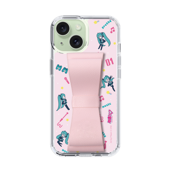 Slim Protection Case - STAND & RING RIBBON Sakura Pink［ HATSUNE MIKU - Ribbon - Instrumental - Pink ］