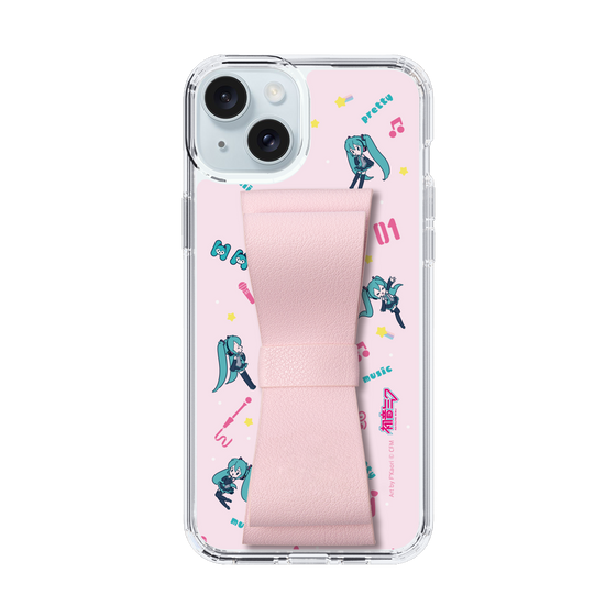 Slim Protection Case - STAND & RING RIBBON Sakura Pink［ HATSUNE MIKU - Ribbon - Instrumental - Pink ］
