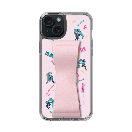 Slim Protection Case - STAND & RING RIBBON Sakura Pink［ HATSUNE MIKU - Ribbon - Instrumental - Pink ］